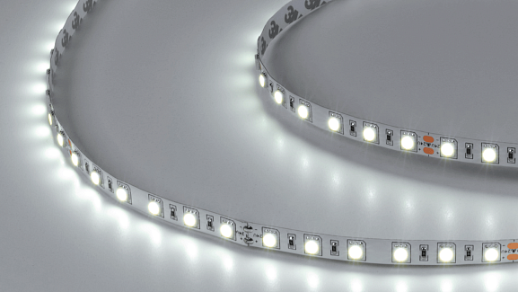 Светодиодная лента  5050, 60 LED/м, 14,4 Вт/м, 24В , IP20, Цвет: Холодный белый, SWG560-24-14.4-W-М - фото