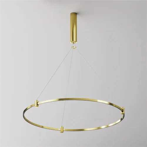 Подвесной набор с основанием под блок питания для круглого шинопровода Flarity латунь (Латунь) - фото 2