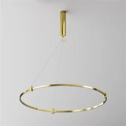 Подвесной набор с основанием под блок питания для круглого шинопровода Flarity латунь (Латунь)