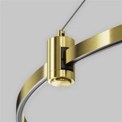 Подвесной набор с основанием под блок питания для круглого шинопровода Flarity латунь (Латунь)