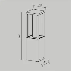 Ландшафтный светильник Expo 3000К 12Вт IP 65 (Черный)