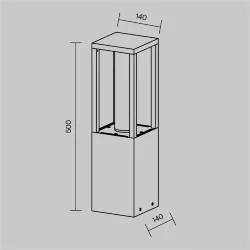 Ландшафтный светильник Expo 3000К 12Вт IP 65 (Черный)