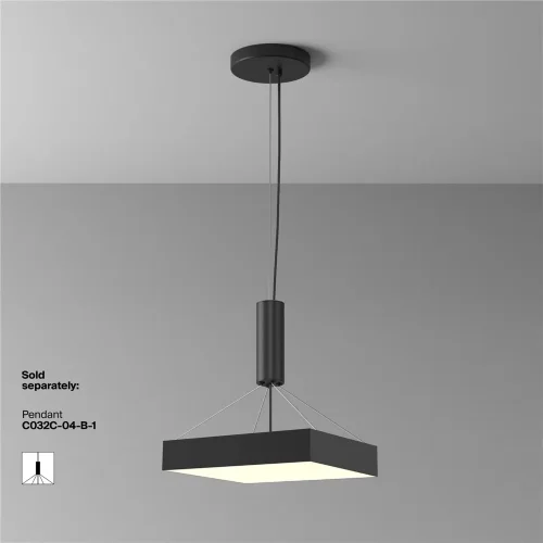 Потолочный светильник Зон / Zon 45 Вт 3000 К 120° (Черный) C032CL-45W3K-SQ-B - фото 3