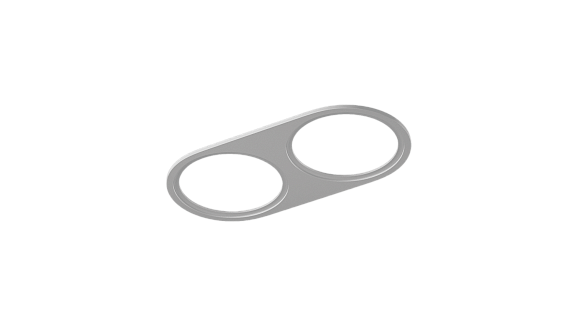 Рамка двойная для серии COMBO 4, круглая, белая, COMBO-4R2-WH. Фото 2