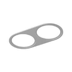 Рамка двойная для серии COMBO 4, круглая, белая, COMBO-4R2-WH 004192