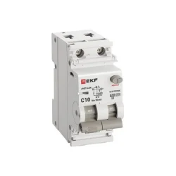 Выключатель автоматический дифференциального тока 2п (1P+N) C 10А 30мА тип A 6кА АВДТ-63N (электрон.) PROxima EKF D63N26EA10C30