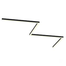 Светильник ЗигЗаг S50 (RAL9005/4x1250mm-90/LT70 — 3K/104W)