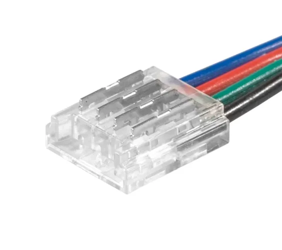 Коннектор 4pin/провод для SMD-лент RGB 10мм, провод 10см - фото