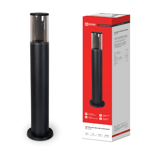 Светильник уличный напольный ТБУ SMOKY-SP600-1xA60-BL алюминиевый 600мм черный IP54 IN HOME - Фото