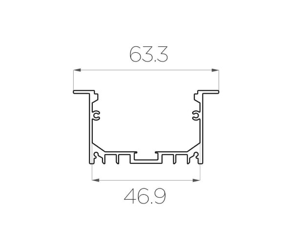 Профиль врезной алюминиевый LC-LPV-3263-2 Anod - фото 2