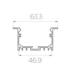 Профиль врезной алюминиевый LC-LPV-3263-2 Anod