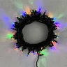 Гирлянда Нить с Колпачком 10м Разноцветная 24В, 100 LED, Провод Черный ПВХ, IP65. Фото 1.
