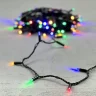 Гирлянда Нить с Колпачком 10м Разноцветная 24В, 100 LED, Провод Черный ПВХ, IP65. Фото 6.