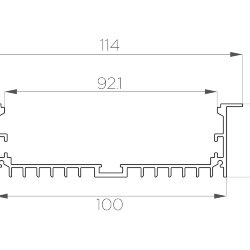 Профиль врезной алюминиевый LC-LPV-32114-2 Anod