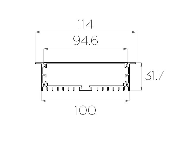 Профиль врезной алюминиевый LC-LPV-32114-2 Anod - фото 3