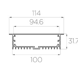 Профиль врезной алюминиевый LC-LPV-32114-2 Anod