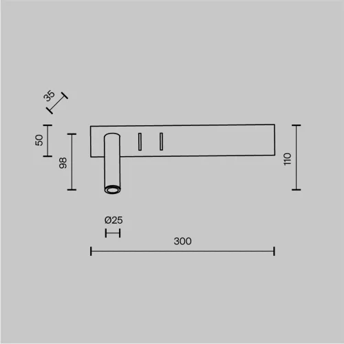 Настенный светильник (бра) Comodo 3000К 8Вт IP 20 (Белый) - фото