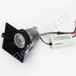 Светодиодный светильник spot MA16 (220V, 15W, Cree, MEAN WELL, day white, black housing)