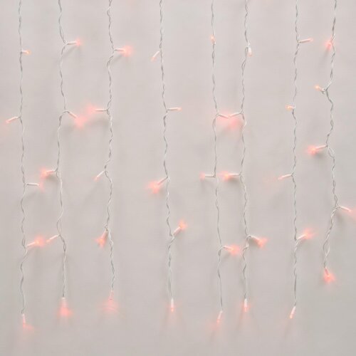 ULD-C2030-240-TWK RED IP67 Занавес светодиодный с эффектом мерцания, 3х2м, Соединяемый, 240 светодиодов, Красный свет, Провод белый. - фото 3