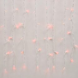 ULD-C2030-240-TWK RED IP67 Занавес светодиодный с эффектом мерцания, 3х2м, Соединяемый, 240 светодиодов, Красный свет, Провод белый.