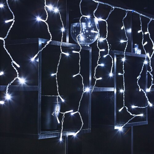 ULD-B10005-480-TTK WHITE IP44 Бахрома светодиодная с эффектом мерцания, 10м, Соединяемая, 480 светодиодов, Белый свет, Провод прозрачный - фото 12