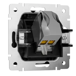 Розетка Ethernet RJ-45 cat. 6A экранированная (черный матовый) W5120108