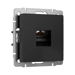 Розетка Ethernet RJ-45 cat. 6A экранированная (черный матовый) W5120108