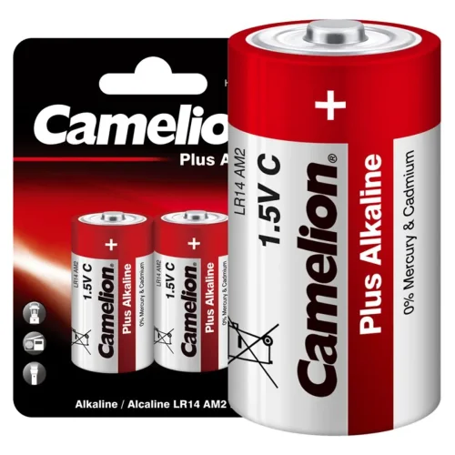 Элемент питания алкалиновый C/LR14 1.5В Plus Alkaline LR14-BP2 BL-2 (блист.2шт) Camelion 1653 - фото 2