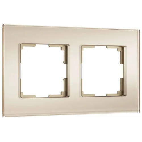 Рамка из стекла на 2 поста Senso шампань soft-touch W0023111 - фото 4