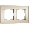 Рамка из стекла на 2 поста Senso шампань soft-touch W0023111 - фото 4