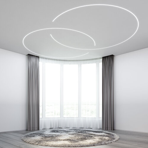 LL-2-ALP024&nbsp;Встраиваемый гибкий алюминиевый профиль под ГКЛ 9,5мм (под ленту до 9,5mm) - Фото 6