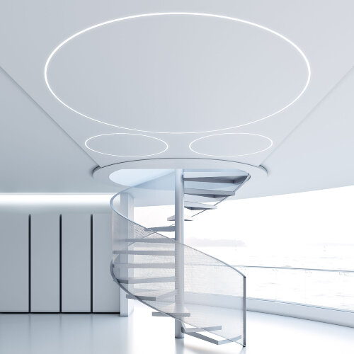 LL-2-ALP024&nbsp;Встраиваемый гибкий алюминиевый профиль под ГКЛ 9,5 мм (под ленту до 9,5 мм) - Фото 6