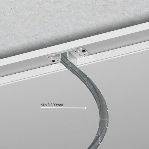 LL-2-ALP024&nbsp;Встраиваемый гибкий алюминиевый профиль под ГКЛ 9,5мм (под ленту до 9,5mm) - Фото 2