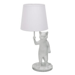 UML-B465 E14 WHITE Светильник настольный декоративный Кот, под лампу Е14, 40W, Механический выключатель, Белый