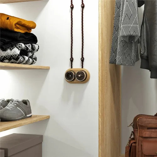 Переключатель/выключатель одноклавишный Vintage мокко матовый/хром W5812052 - фото 3