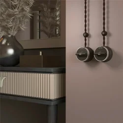 Переключатель/выключатель одноклавишный Vintage мокко матовый/хром W5812052