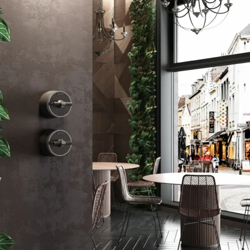 Переключатель/выключатель одноклавишный Vintage мокко матовый/хром W5812052 - фото 2