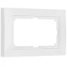 Рамка из поликарбоната для двойной розетки Snabb Basic белый W0082001 - фото