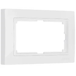 Рамка из поликарбоната для двойной розетки Snabb Basic белый W0082001
