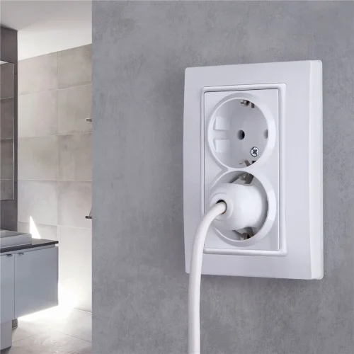 Рамка из поликарбоната для двойной розетки Snabb Basic белый W0082001 - фото 2