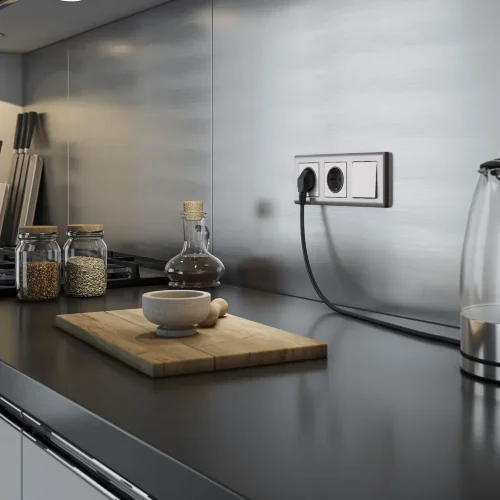 Выключатель одноклавишный (глянцевый никель) W1110002 - фото 2