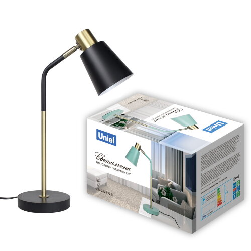 UML-B700 E27 BLACK Светильник настольный, 40W, Цоколь Е27, Механический выключатель, Черный - фото 13