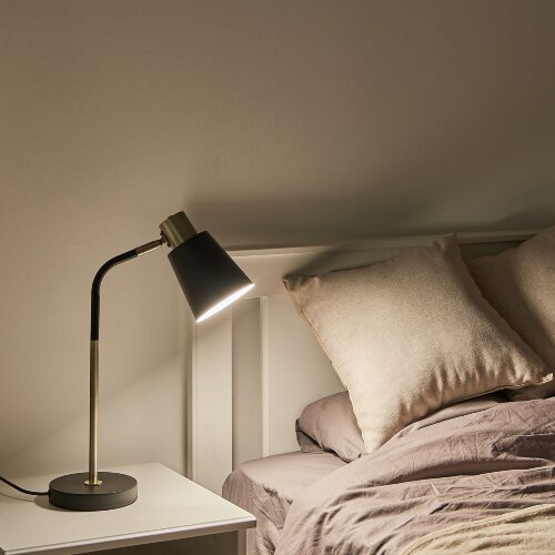 UML-B700 E27 BLACK Светильник настольный, 40W, Цоколь Е27, Механический выключатель, Черный - фото 6