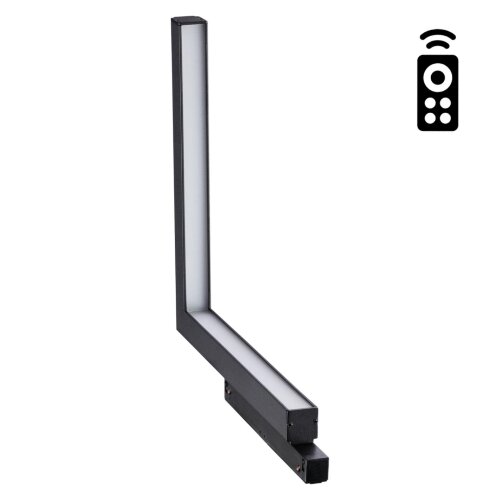 Трековый светильник Г-образный для низковольного шинопровода диммируемый с пультом ДУ со сменой цвет «Novotech» 358915, серия: FLUM. Фото 1.