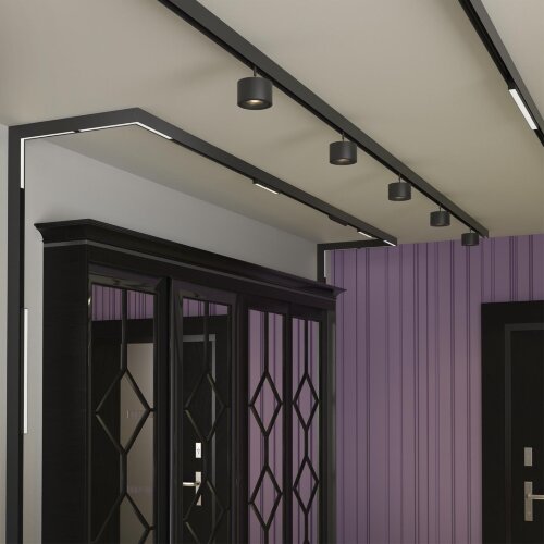 Трековый светильник Г-образный для низковольного шинопровода диммируемый с пультом ДУ со сменой цвет «Novotech» 358915, серия: FLUM. Фото 2.