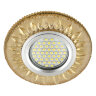 DLS-L141 GU5.3 GLASSY-GOLD Светильник декоративный встраиваемый, серия Luciole, Без лампы, цоколь GU5.3, Доп, светодиодная подсветка 3Вт, Стекло, Зеркальный-светло-желтый - фото 5