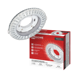 Светильник встраиваемый GX53R-crystal ЛУЧИ-R15L с подсветкой 4К под GX53 Прозрачный/Хром IN HOME