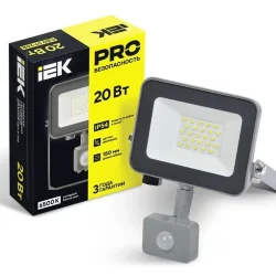 Прожектор светодиодный СДО 07-20Д 20Вт 6500К IP54 с датчиком движ. сер. IEK LPDO702-20-K03