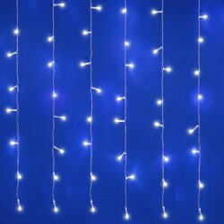 ULD-C6030-450-TTK WHITE IP44 Занавес светодиодный с эффектом мерцания, 6х3м, Соединяемый, 450 светодиодов, Белый свет, Провод прозрачный, TM Uniel