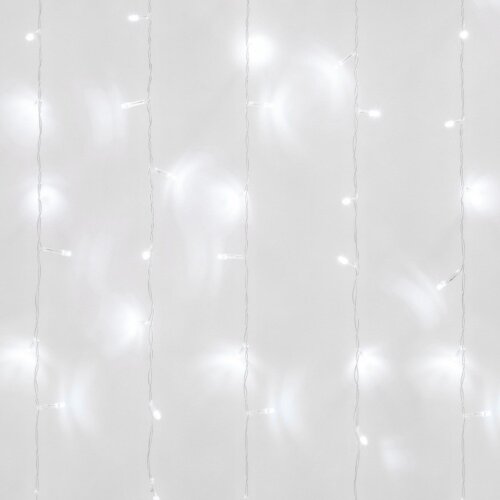 ULD-C6030-450-TTK WHITE IP44 Занавес светодиодный с эффектом мерцания, 6х3м, Соединяемый, 450 светодиодов, Белый свет, Провод прозрачный, TM Uniel - фото 3